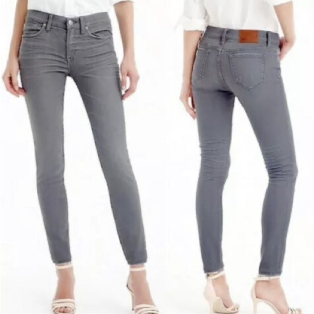 𝅺J Crew Toothpick Jeans Gray size 25